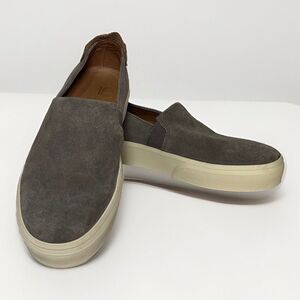 Frye Gray Suede Slip-On Loafers